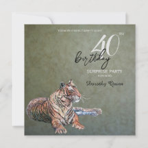 セージエレガント金ゴールドタイガーサプライズ誕生日パーティー