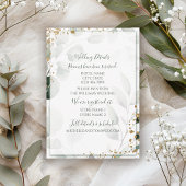 セージエレガント金ゴールド水色ユーカリ緑 エンクロージャーカード