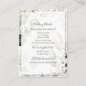 セージエレガント金ゴールド水色ユーカリ緑 エンクロージャーカード (正面)