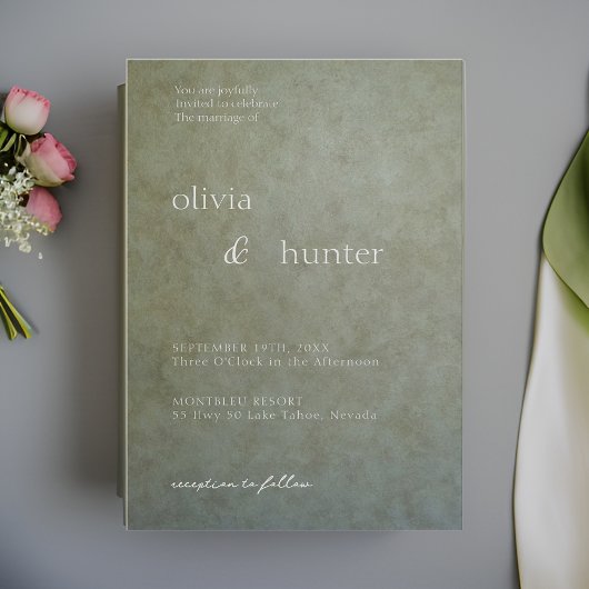 セージエレガント金ゴールド結婚ズ 招待状