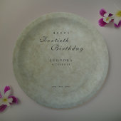 セージエレガント金ゴールドANY誕生日パーティー ペーパープレート