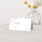 セージエレガント・グ結婚リーリーのテーブル プレイスカード (正面)