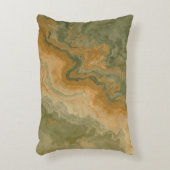 セージオリーブグリーンマスタードイエロープリント アクセントクッション (正面(垂直))