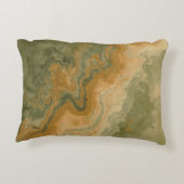 セージオリーブグリーンマスタードイエロープリント アクセントクッション (裏面)