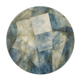 セージオリーブグリーン金ゴールド幾何学抽象芸術ナチュラル カッティングボード