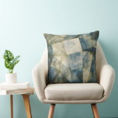 セージオリーブグリーン金ゴールド幾何学抽象芸術ナチュラル クッション (椅子)