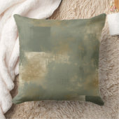 セージオリーブグリーン金ゴールド抽象芸術 クッション (ブランケット)