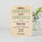セージオリーブヴィンテージカウボーイ誕生日招待状 招待状 (スタンド正面)
