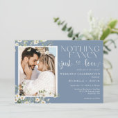 セージカジュアルブルー結婚フローラの愛 招待状 (スタンド正面)