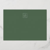 セージカスタムグリーン会社ロゴクリスマスフォイルカード 箔シーズンカード (裏面)