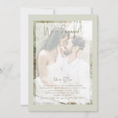 セージカップルフォト婚約パーティ招待状 招待状 (正面)