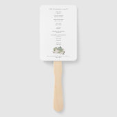 セージカボンプキンス花模様結婚式 プログラム ハンドファン (裏面)