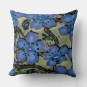 セージカントリーブルーフローラ クッション (正面)