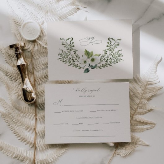 セージガーデンウェディングの出欠返信カード 招待状