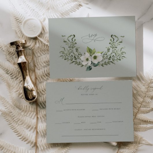 セージガーデンウェディングの出欠返信カード 招待状
