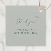 セージガーデンギフトラベルウェディングパーティビーズラベル フェイバータグ (裏面)