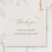 セージガーデンギフトラベルウェディングパーティビーズラベル フェイバータグ (裏面)