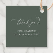 セージガーデンギフトラベルウェディングパーティビーズラベル フェイバータグ (裏面)