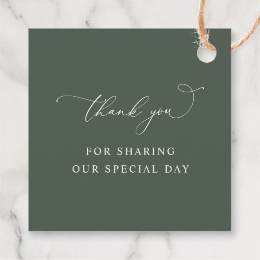 セージガーデンギフトラベルウェディングパーティビーズラベル フェイバータグ (裏面)