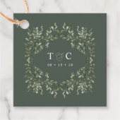 セージガーデンギフトラベルウェディングパーティビーズラベル フェイバータグ (正面)