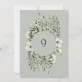 セージガーデンテーブル番号結婚披露宴サイン 招待状 (正面)