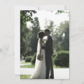 セージクラシックグフランスのリーフローラ結婚の写真 サンキューカード (裏面)