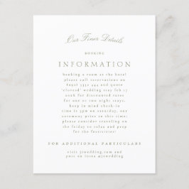 セージクラシックグリエレガントフォーマルン結婚ズ エンクロージャーカード