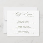 セージクラシックグリーン数々のイベント 出欠カード (正面)