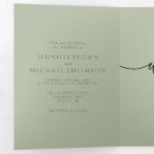 セージクラシックグレフォーマルミニマルイ結婚ズ 三つ折りカード (内部最初)