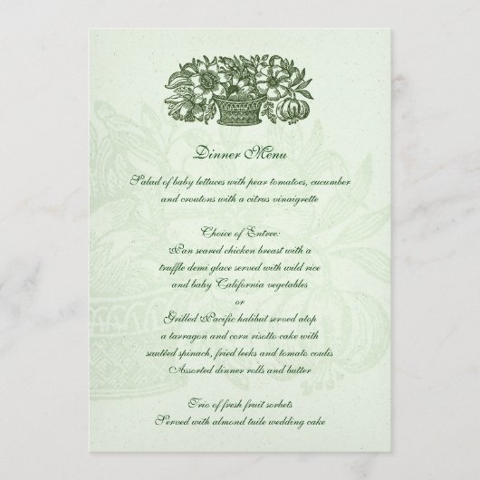 セージクラシック花籠メニュー メニュー (正面)