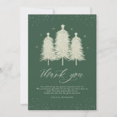 セージクリスマスツリーズホリデイサンキューカード シーズンカード (正面)