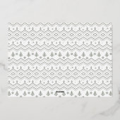 セージクリスマスパターン シンプルスクリプト 箔シーズンカード (裏面)