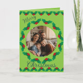 セージクリスマスリースの写真 シーズンカード (正面)