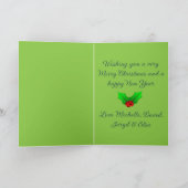 セージクリスマスリースの写真 シーズンカード (内部)