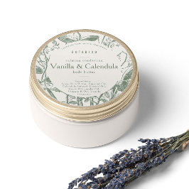 セージクリームボタニカルモダンフローラシンプル製品 ラウンドシール