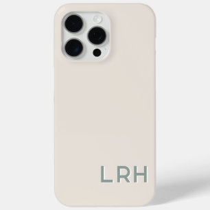 セージクリームミニマルモノグラムスマホケース iPhone 15 PRO MAXケース