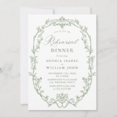 セージグエレガントリービクトリアンンリハーサルディナー 招待状 (正面)