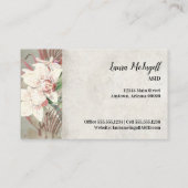 セージグエレガントリーンフローラオーキッド葉緑 名刺 (裏面)