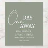 セージグエレガントリーンリハーサルディナー結婚ズ ワインラベル (シングルラベル)