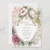 セージグエレガントリーン素朴ブライダルシャワー 招待状 (正面)