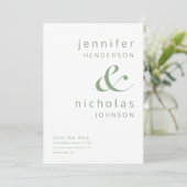 セージグモダンリーンアンパサンドタイポグラフィ写真 セーブザデート (スタンド正面)