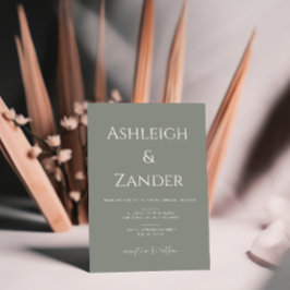 セージグモダンリーンシンプル結婚式招待状 招待状