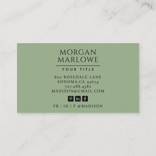 セージグモダンリーンジオメトリアーチ 名刺 (裏面)