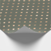 セージグモダンリーン金ゴールドパターン ラッピングペーパー (角)