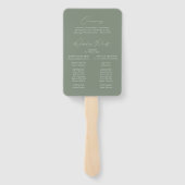 セージグモダンルーエレガントン結婚式 プログラム ハンドファン (裏面)