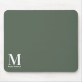 セージグモノグラムのリーンイニシャルネームエレクトロニクス マウスパッド (正面)