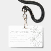 セージグユニークリーモダンンボホフローラ バッジ (ストラップ付き裏面)