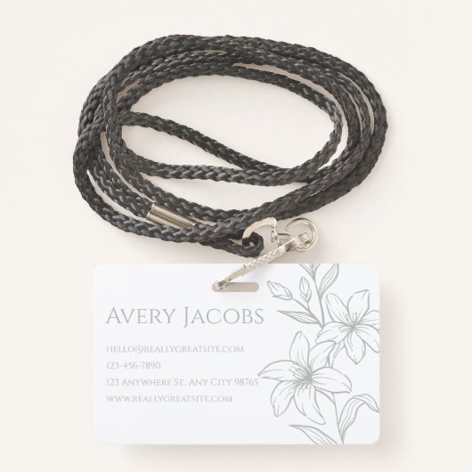 セージグユニークリーモダンンボホフローラ バッジ (裏面ランヤード)