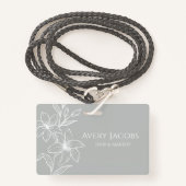 セージグユニークリーモダンンボホフローラ バッジ (正面ランヤード)