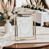 セージグリートワールフローラヴィンテージブライダルシャワー ポスター